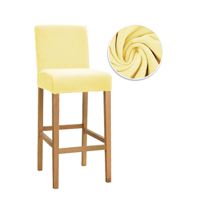 Velvet Fabric Bar Καλύμματα καρέκλας Μονόχρωμα Καλύμματα καρέκλας τραπεζαρίας Πλενόμενα κοντά Καλύμματα πλάτης Καρέκλες για Κουζίνα Home Hotel Banquet