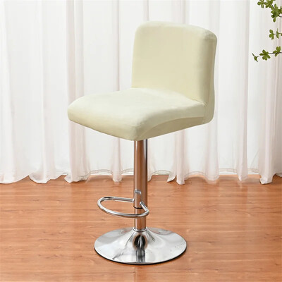 Κάλυμμα σκαμπώ μπαρ Βελούδινο ελαστικό κάλυμμα καρέκλας χωρίς βραχίονα Χαμηλή πλάτη Περιστρεφόμενα καλύμματα καρέκλας Γραφείο Περιστρεφόμενα καλύμματα καρέκλας ανελκυστήρα Προστατευτικό σπιτιού