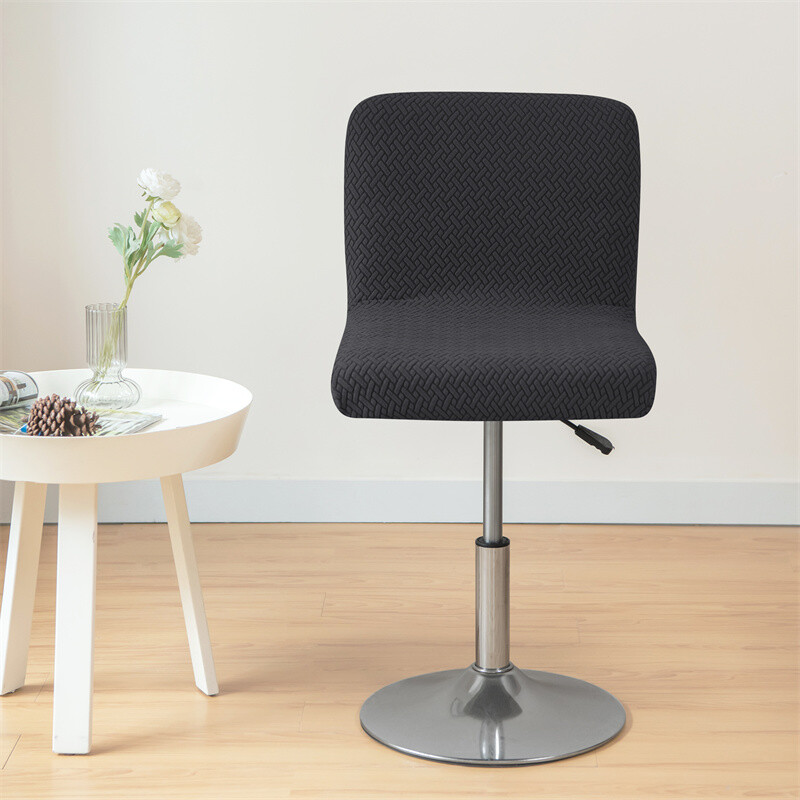 Husă scaun de bar Husă scaun elastic Jacquard Husă detașabilă pentru scaun Husă scaun cu spate scurt Protector solid pentru perne pentru scaun
