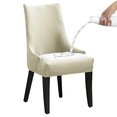 1 buc Husa pentru scaune de sufragerie, extensibilă, cu spatar înalt, scaune înclinate, huse pentru scaune elastice, lavabile pentru birou, petrecere, decor acasă