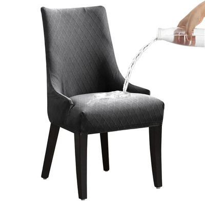 1 buc Husa pentru scaune de sufragerie, extensibilă, cu spatar înalt, scaune înclinate, huse pentru scaune elastice, lavabile pentru birou, petrecere, decor acasă