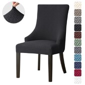 Жакардови еластични калъфи за трапезни столове с висока облегалка и наклонени калъфи за столове Strech Регулируема калъфка за седалка Сватбено парти Housse De Chaise