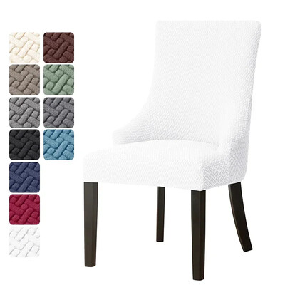 Жакардови еластични калъфи за трапезни столове с висока облегалка и наклонени калъфи за столове Strech Регулируема калъфка за седалка Сватбено парти Housse De Chaise