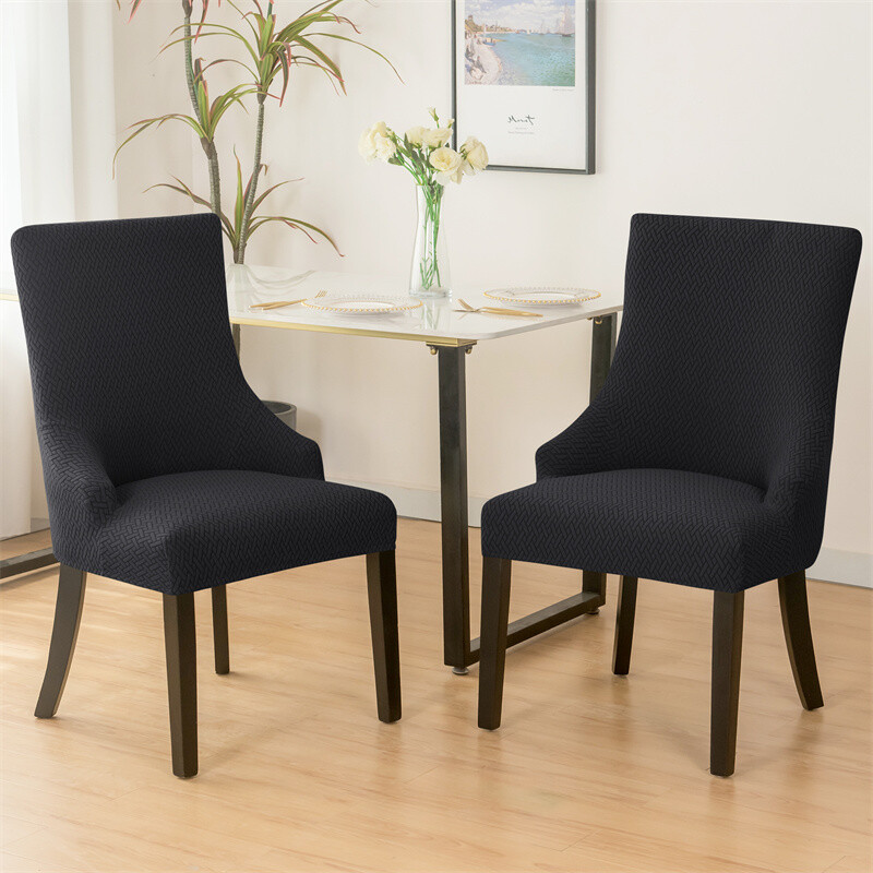 Жакардови еластични калъфи за трапезни столове с висока облегалка и наклонени калъфи за столове Strech Регулируема калъфка за седалка Сватбено парти Housse De Chaise