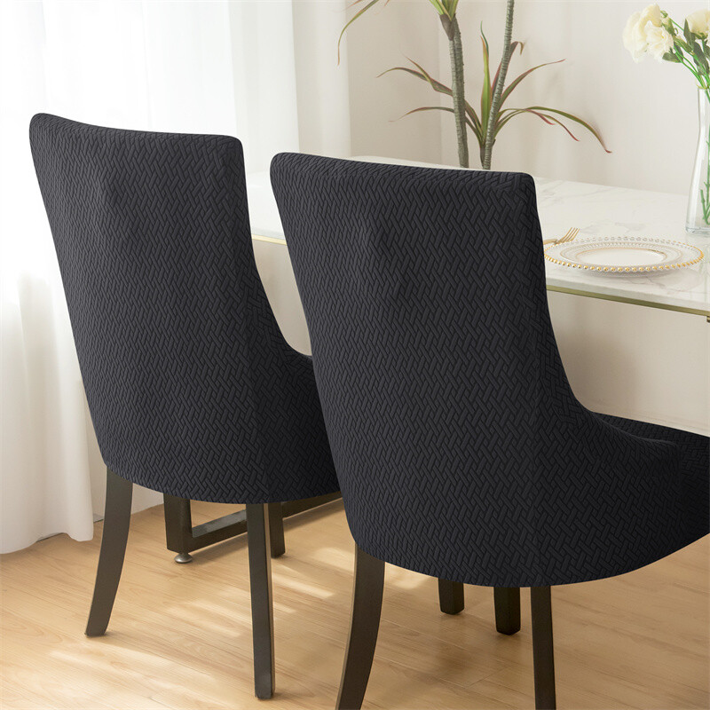 Жакардови еластични калъфи за трапезни столове с висока облегалка и наклонени калъфи за столове Strech Регулируема калъфка за седалка Сватбено парти Housse De Chaise