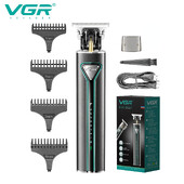 VGR Hair Trimmer T9 Hair Clipper Μεταλλικό μηχάνημα κούρεμα Επαγγελματικές επαναφορτιζόμενες ηλεκτρικές κουρευτικές μηχανές για άνδρες V-009