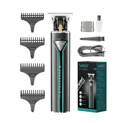 VGR Hair Trimmer T9 Hair Clipper Μεταλλικό μηχάνημα κούρεμα Επαγγελματικές επαναφορτιζόμενες ηλεκτρικές κουρευτικές μηχανές για άνδρες V-009