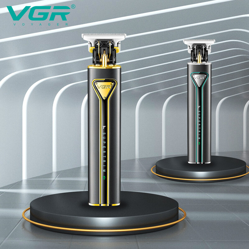VGR Hair Trimmer T9 Hair Clipper Μεταλλικό μηχάνημα κούρεμα Επαγγελματικές επαναφορτιζόμενες ηλεκτρικές κουρευτικές μηχανές για άνδρες V-009