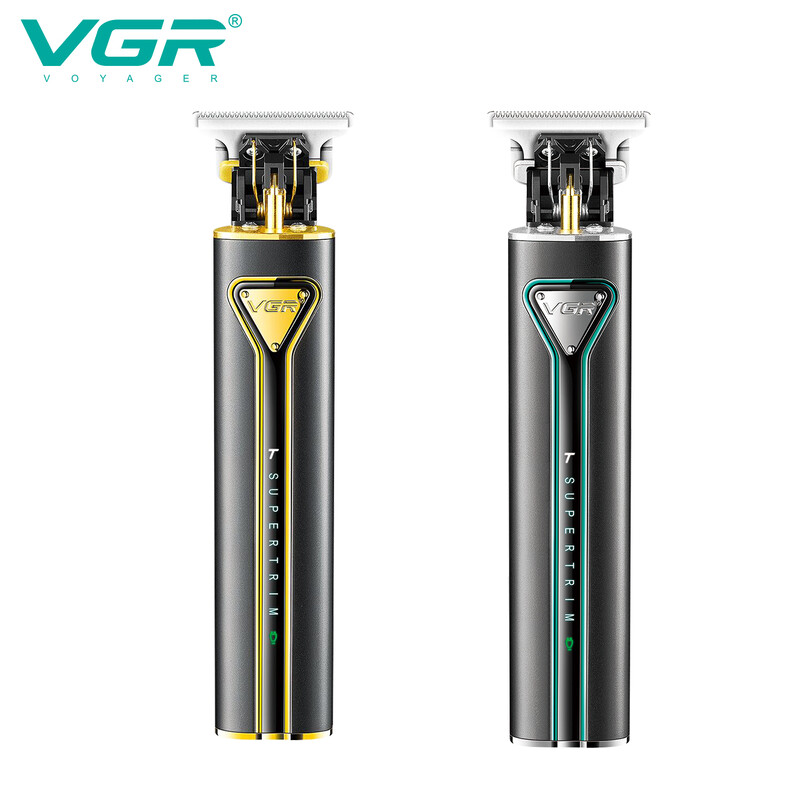 VGR Hair Trimmer T9 Hair Clipper Μεταλλικό μηχάνημα κούρεμα Επαγγελματικές επαναφορτιζόμενες ηλεκτρικές κουρευτικές μηχανές για άνδρες V-009