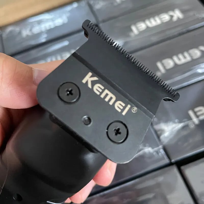 Kemei KM-2299 Mașină de tuns fără fir pentru bărbier, 0mm Zero Gap Carving Tuns Detailer Mașină electrică profesională de tăiat finisaj