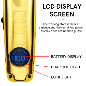 2024 HIENA Нова безжична електрическа натискаща професионална LCD цифрова електрическа машинка за подстригване Стилизираща оптична глава ножици за резба