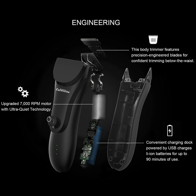 Trimer za prepone za muškarce Stidno tijelo Električni ispod pojasa Bikini trimer Uklanjanje dlačica Vodootporni Manscaper Brijač za muška jaja