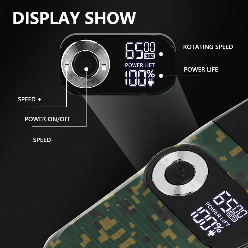 Aparat de ras profesional pentru curățarea părului Razor Shaper Folie Aparatul de ras electric Mașină de bărbierit cu motor rotativ aparat de ras electric pentru bărbați