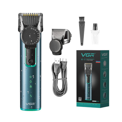 VGR Hair Trimmer Electric Hair Clipper Αδιάβροχο μηχάνημα κοπής Ρυθμιζόμενο μηχάνημα κούρεμα T-Blade Trimmer για άνδρες V-973