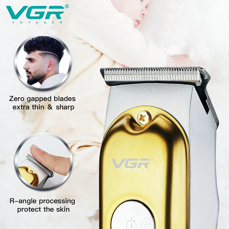 Μίνι κουρευτική μηχανή VGR Cordless Electric Hair Clipper Professional Bald Haircut Machine Barber Hair Trimmer for Men V-290