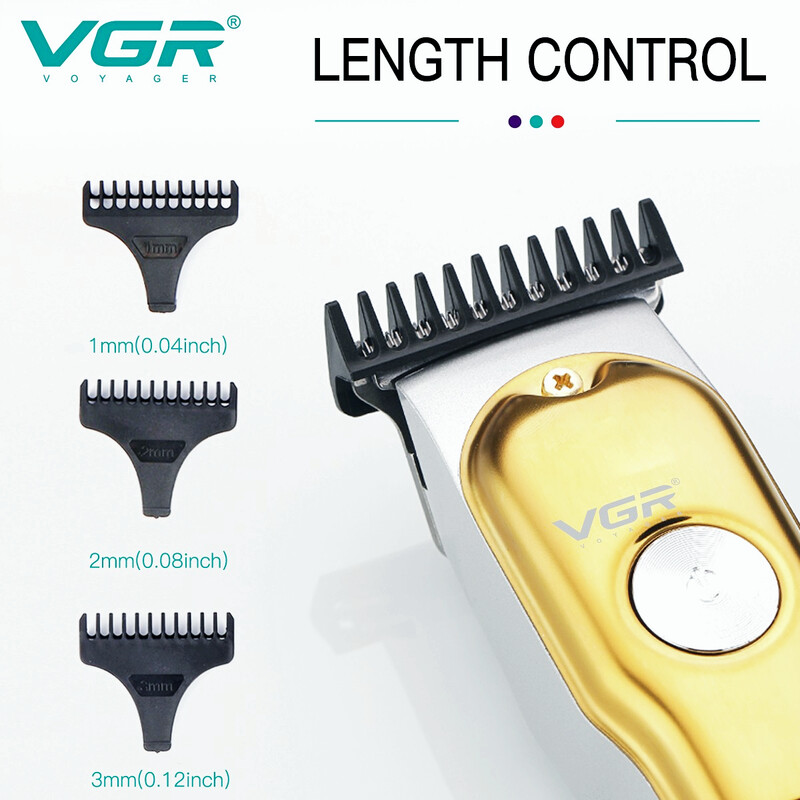 Μίνι κουρευτική μηχανή VGR Cordless Electric Hair Clipper Professional Bald Haircut Machine Barber Hair Trimmer for Men V-290