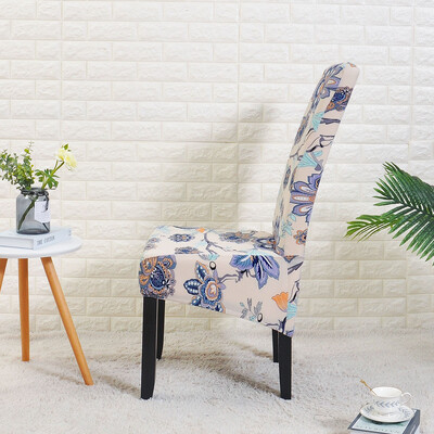 Huse pentru scaune de sufragerie tipărite mărime XL, detașabilă, lavabilă, pentru scaune de bucătărie, pentru banchet de acasă