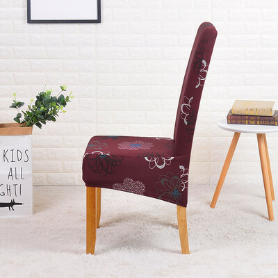 Huse pentru scaune de sufragerie tipărite mărime XL, detașabilă, lavabilă, pentru scaune de bucătărie, pentru banchet de acasă