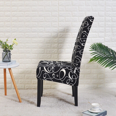 Huse pentru scaune de sufragerie tipărite mărime XL, detașabilă, lavabilă, pentru scaune de bucătărie, pentru banchet de acasă