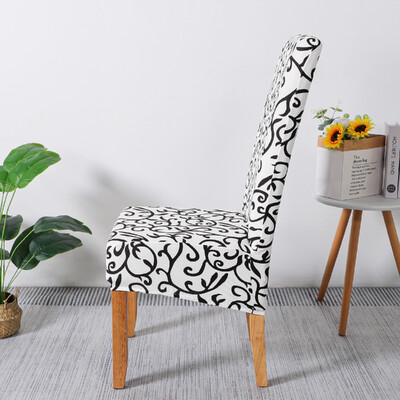 Huse pentru scaune de sufragerie tipărite mărime XL, detașabilă, lavabilă, pentru scaune de bucătărie, pentru banchet de acasă