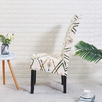 Huse pentru scaune de sufragerie tipărite mărime XL, detașabilă, lavabilă, pentru scaune de bucătărie, pentru banchet de acasă