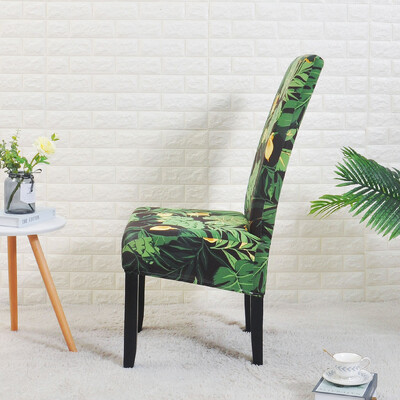 Huse pentru scaune de sufragerie tipărite mărime XL, detașabilă, lavabilă, pentru scaune de bucătărie, pentru banchet de acasă