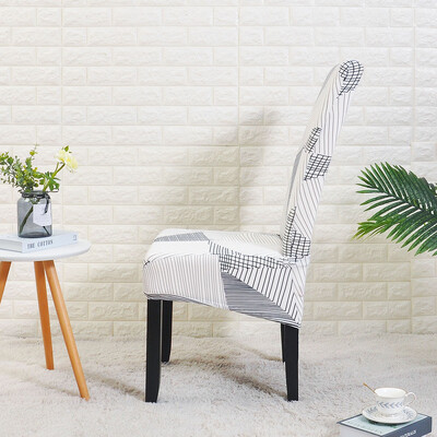 Huse pentru scaune de sufragerie tipărite mărime XL, detașabilă, lavabilă, pentru scaune de bucătărie, pentru banchet de acasă