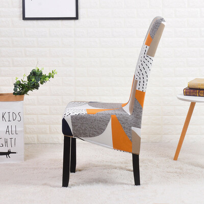 Huse pentru scaune de sufragerie tipărite mărime XL, detașabilă, lavabilă, pentru scaune de bucătărie, pentru banchet de acasă