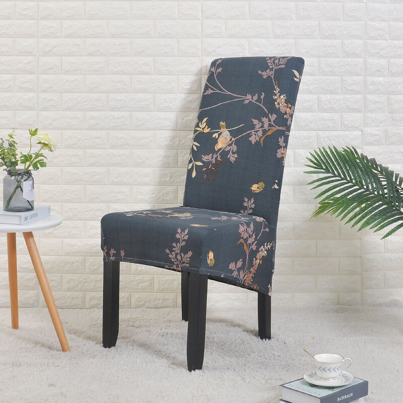 Huse pentru scaune de sufragerie tipărite mărime XL, detașabilă, lavabilă, pentru scaune de bucătărie, pentru banchet de acasă