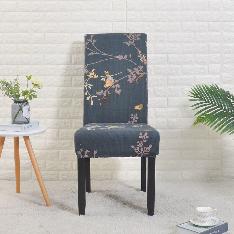 Huse pentru scaune de sufragerie tipărite mărime XL, detașabilă, lavabilă, pentru scaune de bucătărie, pentru banchet de acasă