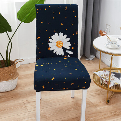 1PC tiskana navlaka za stolicu rastezljiva periva uklonjiva velika elastična navlaka za stolicu navlaka za sjedala za bankete hotelska kuhinja dnevni boravak