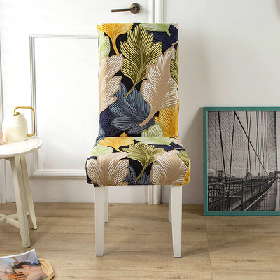 1PC tiskana navlaka za stolicu rastezljiva periva uklonjiva velika elastična navlaka za stolicu navlaka za sjedala za bankete hotelska kuhinja dnevni boravak