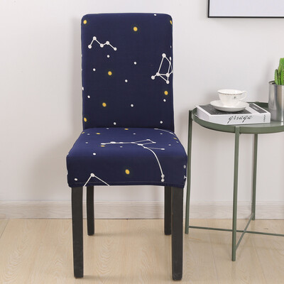 1PC tiskana navlaka za stolicu rastezljiva periva uklonjiva velika elastična navlaka za stolicu navlaka za sjedala za bankete hotelska kuhinja dnevni boravak
