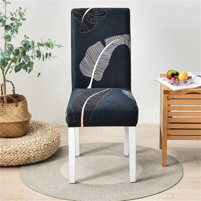 1PC tiskana navlaka za stolicu rastezljiva periva uklonjiva velika elastična navlaka za stolicu navlaka za sjedala za bankete hotelska kuhinja dnevni boravak