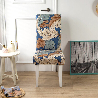 1PC tiskana navlaka za stolicu rastezljiva periva uklonjiva velika elastična navlaka za stolicu navlaka za sjedala za bankete hotelska kuhinja dnevni boravak