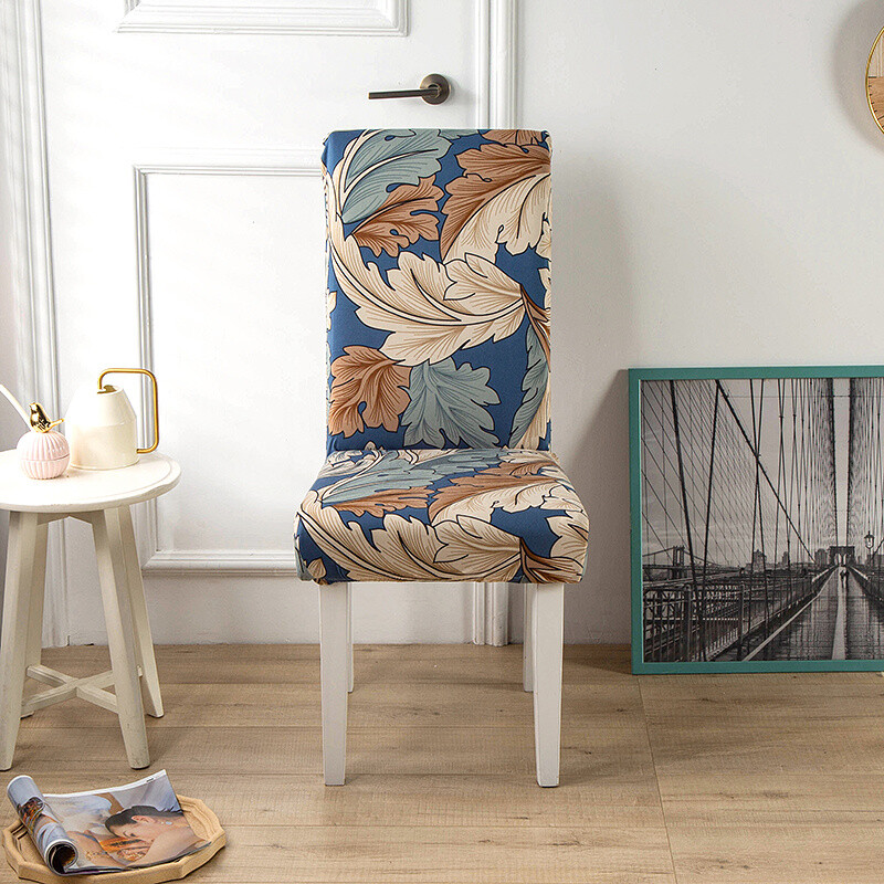 1PC tiskana navlaka za stolicu rastezljiva periva uklonjiva velika elastična navlaka za stolicu navlaka za sjedala za bankete hotelska kuhinja dnevni boravak