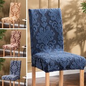 1 τμχ Ελαστικό κάλυμμα καρέκλας για τραπεζαρία Γαμήλιο συμπόσιο Hotel Solid Stretch Jacquard Chair Cove