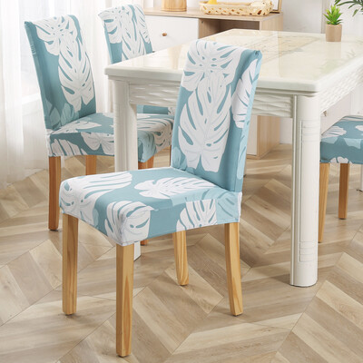 Huse pentru scaune elastice elastice cu imprimare florală pentru nuntă, sufragerie, birou, scaune pentru banchet, extensibilă