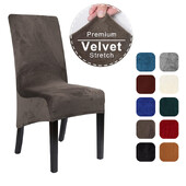 1-dijelna baršunasta navlaka za stolac s dugim naslonom XL veličine Spandex Navlaka za blagovaonsku stolicu Velika elastična rastezljiva torbica za kuhinjski banket