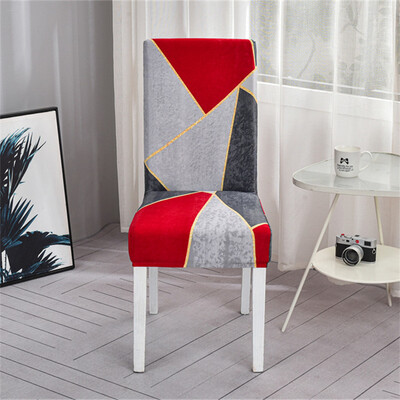 Huse de scaun geometrice 1 buc pentru sufragerie huse de scaun universale elastice pentru bucatarie nunta banchet Housse De Chaise