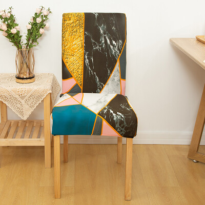 Huse de scaun geometrice 1 buc pentru sufragerie huse de scaun universale elastice pentru bucatarie nunta banchet Housse De Chaise