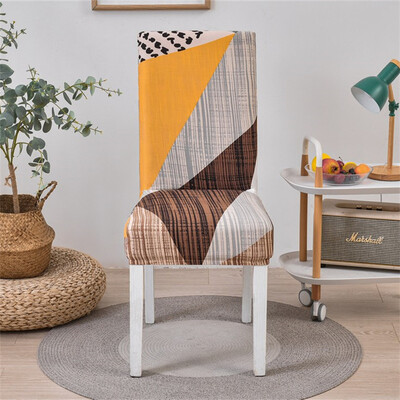 Huse de scaun geometrice 1 buc pentru sufragerie huse de scaun universale elastice pentru bucatarie nunta banchet Housse De Chaise