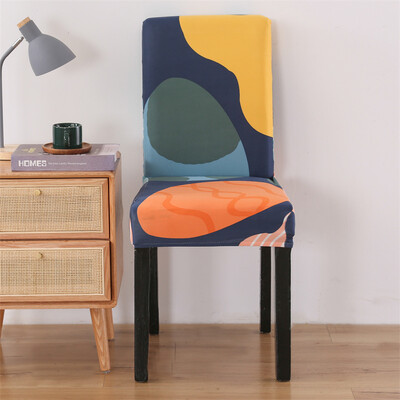 Huse de scaun geometrice 1 buc pentru sufragerie huse de scaun universale elastice pentru bucatarie nunta banchet Housse De Chaise