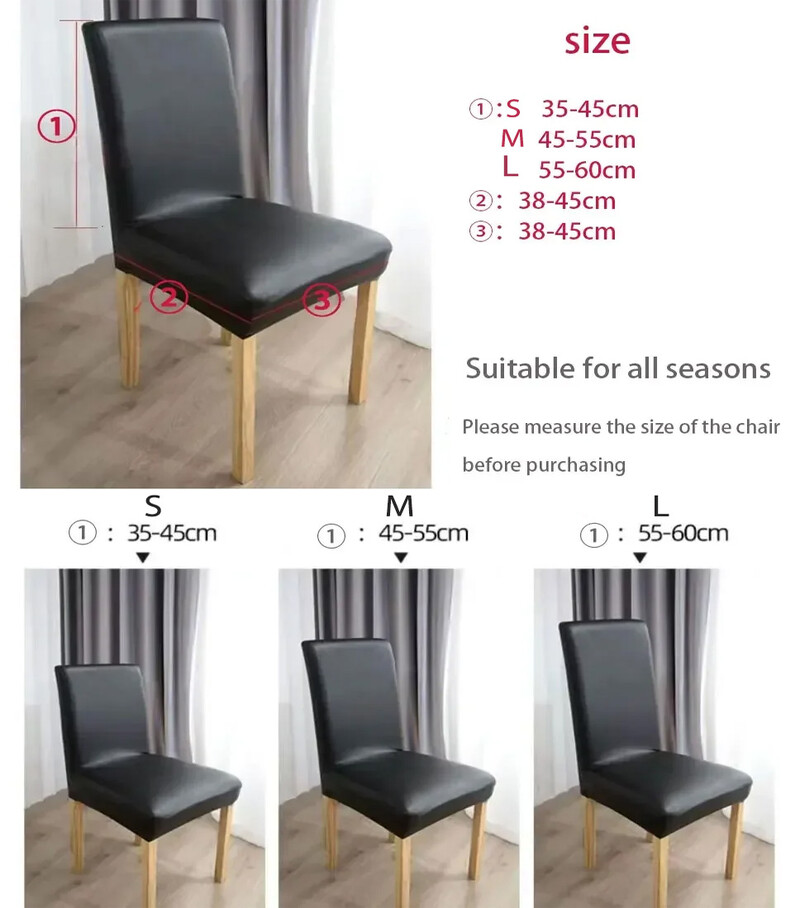 Husă îngroșată, impermeabilă și anti-fouling, pentru scaune din piele, all-inclusive pentru acasă, pentru scaune, pentru restaurant, tehnologie, pânză elas.