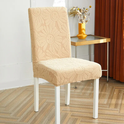 Husă pentru scaune pentru sufragerie, elastică, jacquard, pentru scaune de sufragerie, husă elastică, spandex, pentru scaune de bucătărie, 1/4/6 buc.