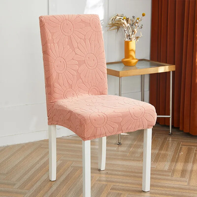 Husă pentru scaune pentru sufragerie, elastică, jacquard, pentru scaune de sufragerie, husă elastică, spandex, pentru scaune de bucătărie, 1/4/6 buc.