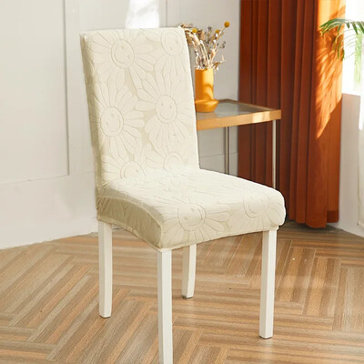 Husă pentru scaune pentru sufragerie, elastică, jacquard, pentru scaune de sufragerie, husă elastică, spandex, pentru scaune de bucătărie, 1/4/6 buc.