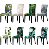Prinditud Spandex Rainforest tooli kate Stretch universaalne vaba aja söögitoa istmekatted köögi kodu kaunistamiseks