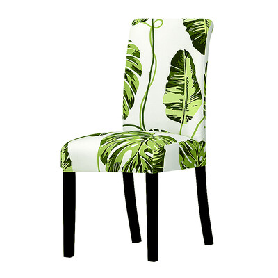Prinditud Spandex Rainforest tooli kate Stretch universaalne vaba aja söögitoa istmekatted köögi kodu kaunistamiseks