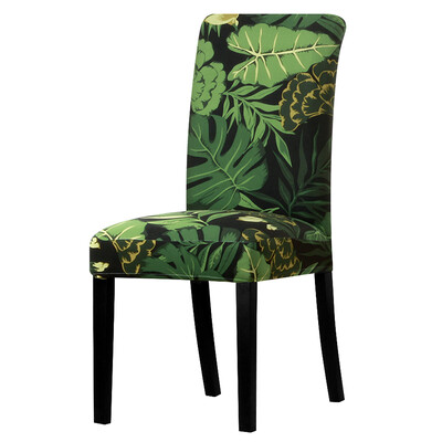 Prinditud Spandex Rainforest tooli kate Stretch universaalne vaba aja söögitoa istmekatted köögi kodu kaunistamiseks